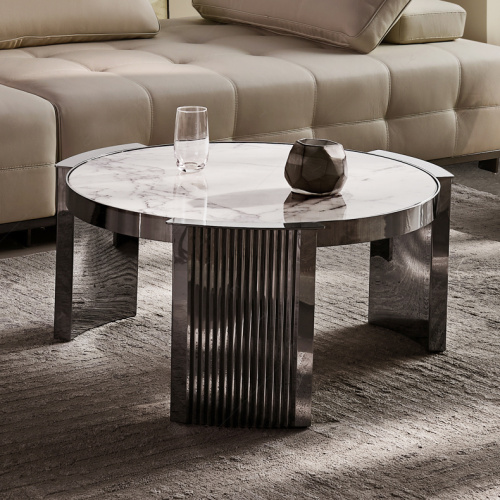 Dernière table basse en verre trempé du design