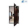 Puerta principal contemporánea de aluminio fundido con eje desplazado