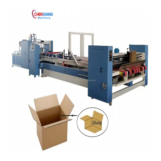 High-Speed Automatic Folder Gluer for Pre-Folded Boxes with Crash-Lock Bottom, 4/6 Corners and Straight Line Boxes