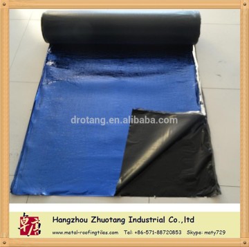 Blue finished Self-adhesive polymer modified bituminous waterproof rools