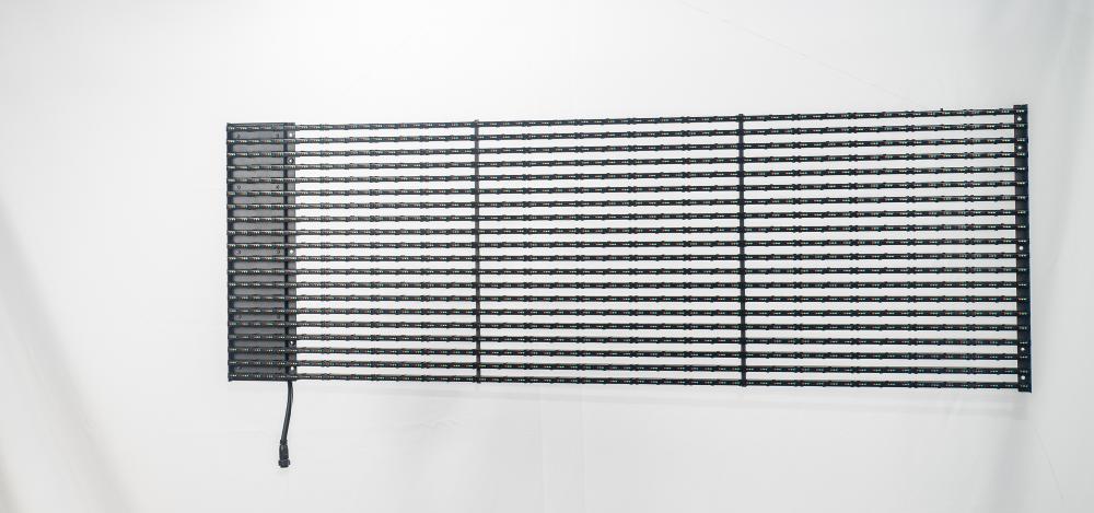 Outdoor led grille curtain display