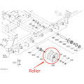 kubota dc70 combinant le rouleau en acier de la moissonneuse 5T072-2318-0