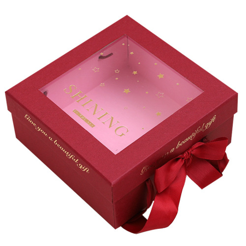 Borrar ventana de PVC Cajas de regalo de lujo logotipo personalizado