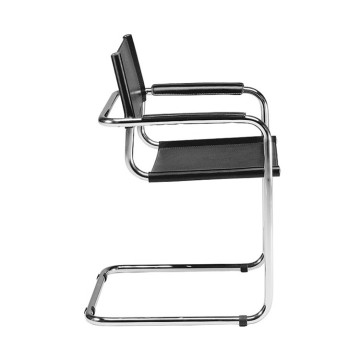 Mart Stam Fauteuil Cantilever en cuir Saddle S34