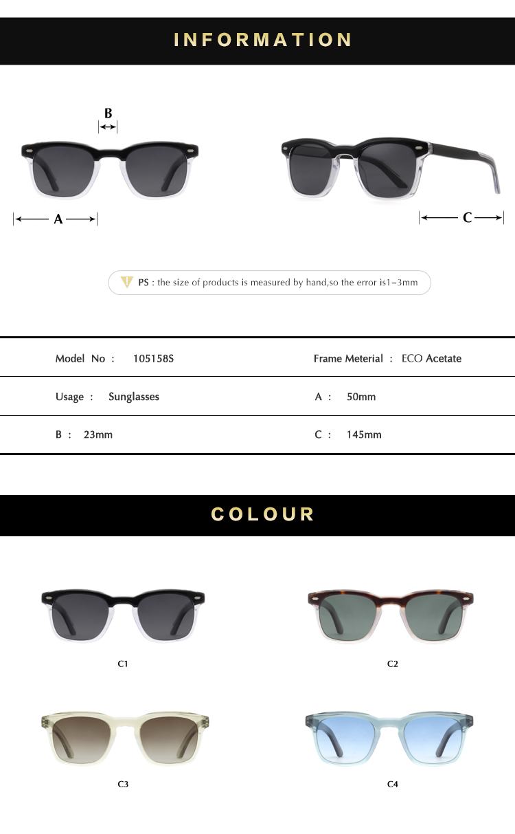 Acetate Polarized Shades Sunglasses
