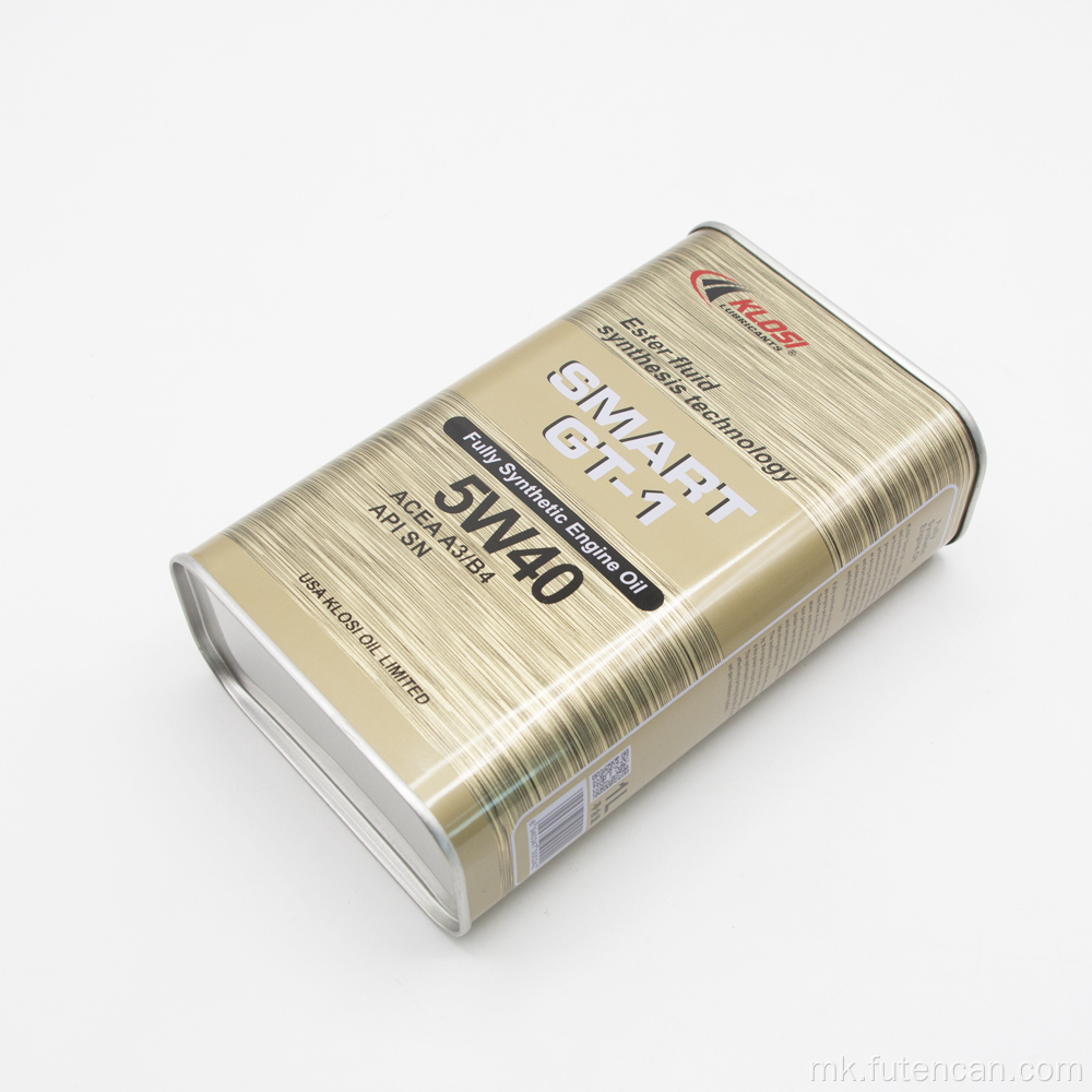 Квадратни метални лименки со капа за излив