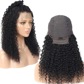 10A Vendor Short Box Ombre Blonde With Baby Hair 200% Density 360 Curly Wave Natural Human Hair Wigs Braided For Black Women