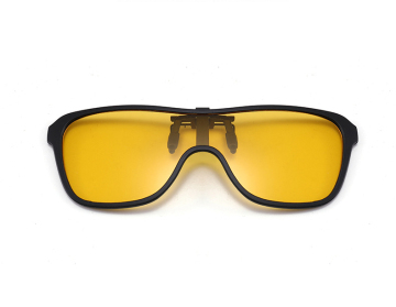 Polarized Yellow Night Vision Driver Clip On Sunglasses