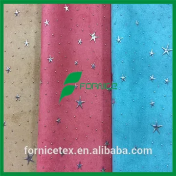 China factory polyester plastic alcantara suede fabric for lady shoes Brazil