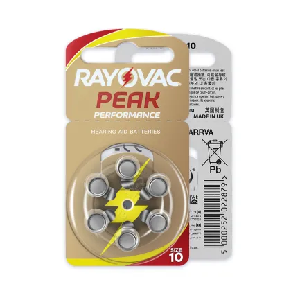 A10 Hearing Aid Battery: Button Cell Battery for Hearing Aids