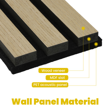 Acoustic timber wall panel for home theater