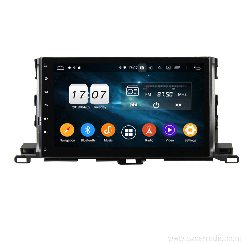 car auto multimedia dvd player for Highlander 2015-2017