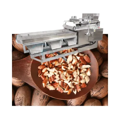 Nut Chopping Machine: Straight Knife for Pecans, Macadamias, Peanuts, Hazelnuts, Cashews, and Almonds