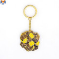 Hadiah logam buatan tangan enamel roket kapal keychain