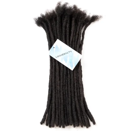 LinniBeauty Human Dreadlock Extensions Vendors,0.8cm Dread locks Hair,Free Sample 100% Handmade Human Hair Dreadlock Extension