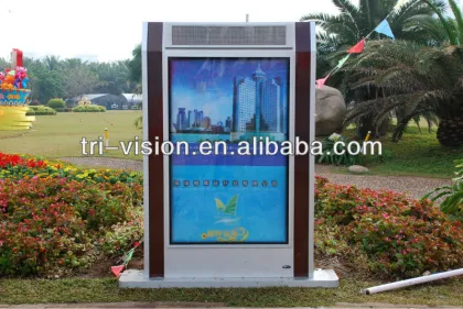 Advertising scrolling light box with display