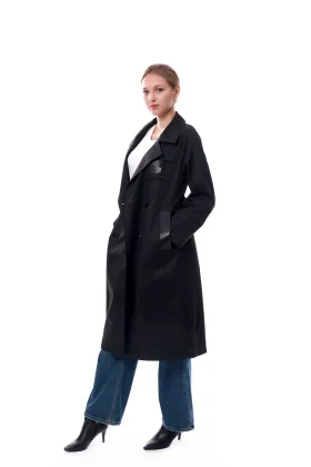 Women's Black Casual Windbreaker