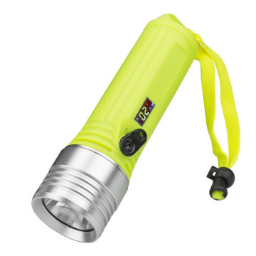 Underwater Super Bright 10W Rechargeable Scuba Diving Flashlight with LCD Screen: Your Ultimate Illumination Tool for Deep Sea Adventures