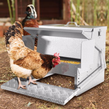 Automatique grand conducteur de poulet pour volaille en métal - Capacité de 35 livres sans distributeur de déchets