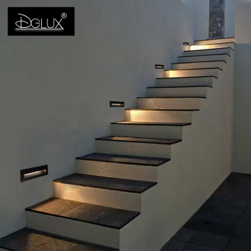 DGLUX Energy Saving AC 110-240V 3W Recessed Wall Foot Lamp LED Stair Step Light