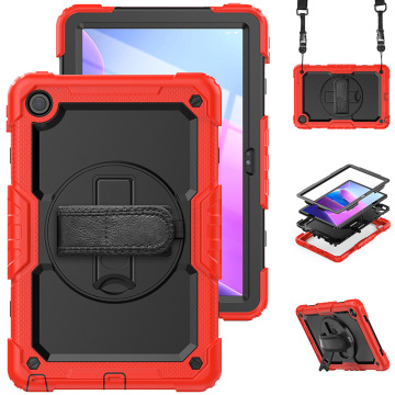 Shockproof Tablet Case with Shoulder Hand Strap Rotating Stand for Lenovo M10 Plus 3rd 10.6 inch TB-125F/128F 2022