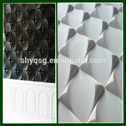 Color Plaster Reinforced Glassfiber TV Background Gypsum Wall Panel Tiles