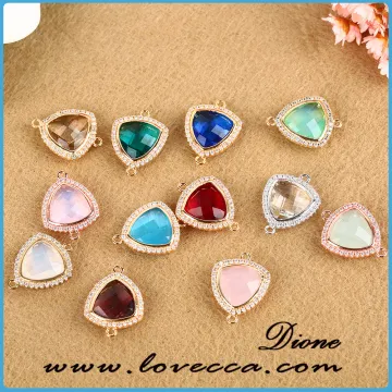Decorative DIY glass stone jewelry facted colored glass cut stones