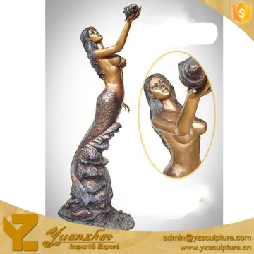 Garden Bronze Mermaid Fountain GBF-G028V