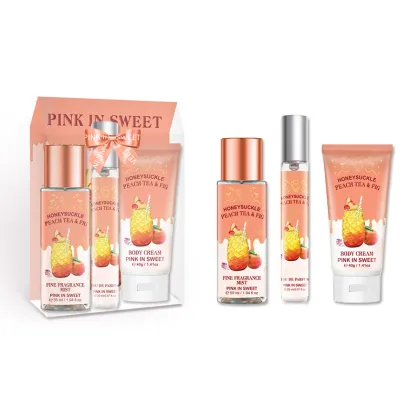 Natural Body Care Set for Women - 3pcs Fragrance Body Lotion and Body Mist
