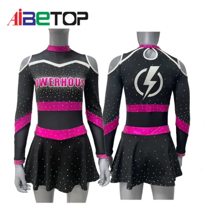 Blue and White Varsity Cheerleading Uniforms