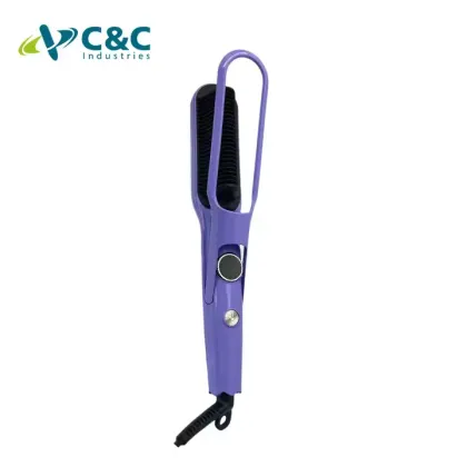 A portable hair straightening comb that prevents burns.