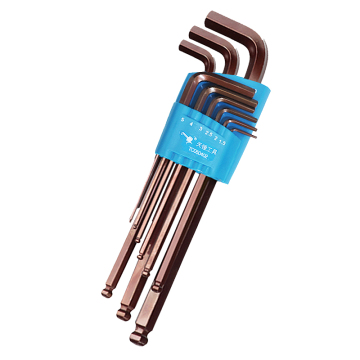 9-Piece S2 Alloy Steel Ball End Hex Key Wrench Set: Perfect for Car Body Repair and General Household Maintenance