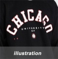 Suéter de pescoço de logotipo impresso personalizado