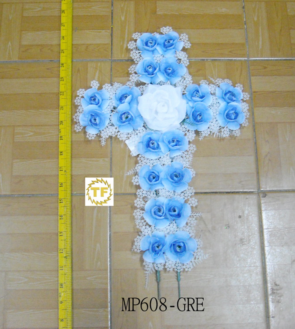 24 "x14" künstliches Rose Memorial Cross