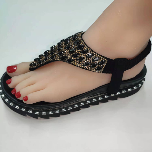 Summer Lady Sandal Upper summer diamond lady sandal upper Supplier