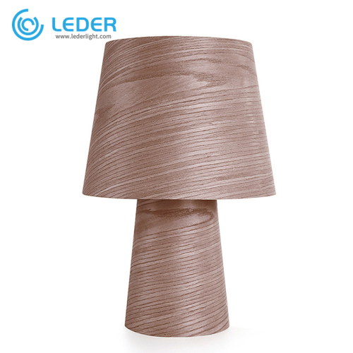 Lámpara de mesa decorativa marrón LEDER