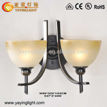 Modern Continental antique glass wall lamp, led wall lamp aisle led creative decorative wrought iron wall lamp
