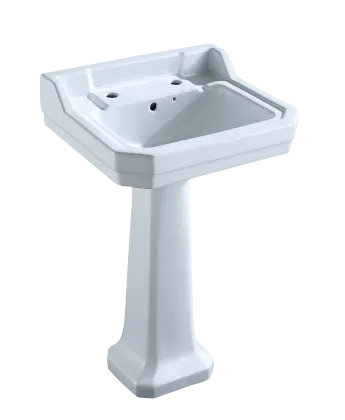 Bathroom Ceramic Sink - Full Pedestal Ceramic Basin