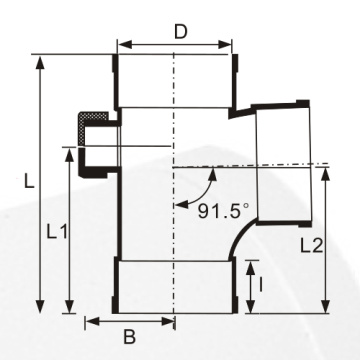 Pintu Belakang BS5255 / 4514 Drainage Upvc Tee With Grey