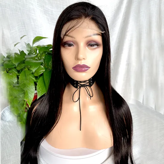 100 Unprocessed Straight Hair Mink Brazilian Full Lace Wig Free Sample Cuticle Aligned Virgin Brazilian Human Hair Full Lace Wig