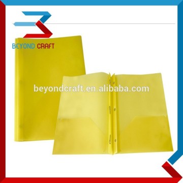 poly plastic portfolio 3 prongs pocket folders 3 holes two pockets