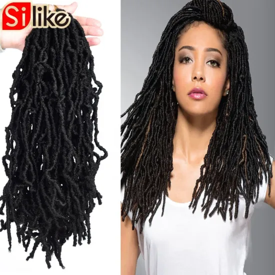 Dreadlocks Hair Extensions Curly Crochet hair18inch 21 Stands/Pack  Faux Locs Synthetic Crochet Nu Locs  Bobbi Boss  Braid hair