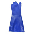 Niebieska flanelowa podszyta tłuszczoodpornymi rękawiczkami