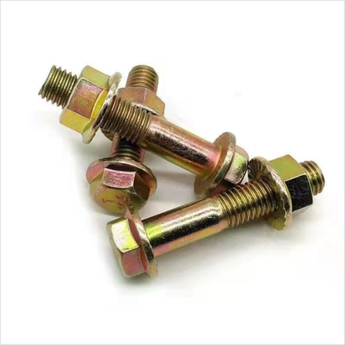 Grade 4.8 colored zinc Flange Bolt with nut