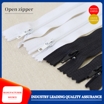 Double needle nylon zipper