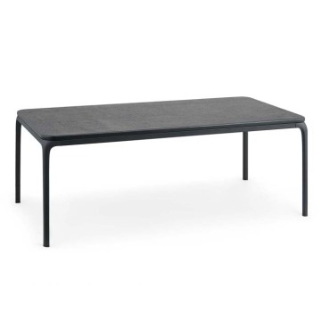 Modern European Style Iron Legs Coffee Table with Burning Stone Top - Affordable Office Furniture