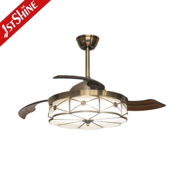 1stshine LED Ceiling Fan with Remote Control, 5 Speeds, Folding Design, and Light