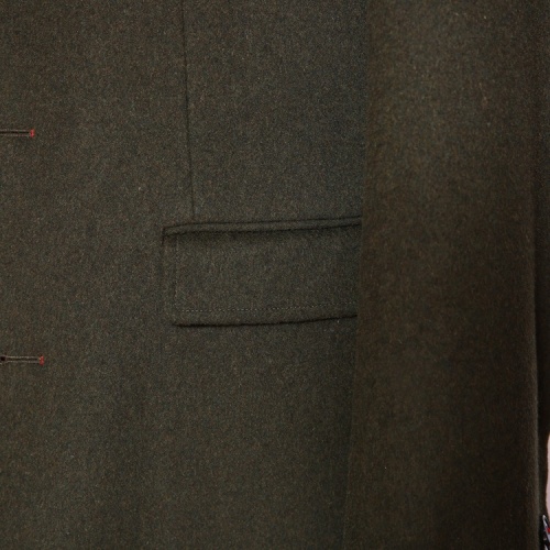 British Long Winter Overcoat with Woolen Tailored Design