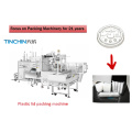 Automatic high speed plastic lid packing machine biodegradable lid cover making forming packing machine