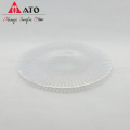 Clear embossed plate with ion plating dinner plate